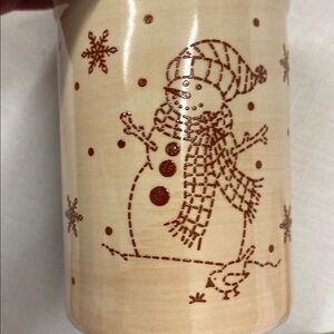 Snowman Design Ceramic Canister Set